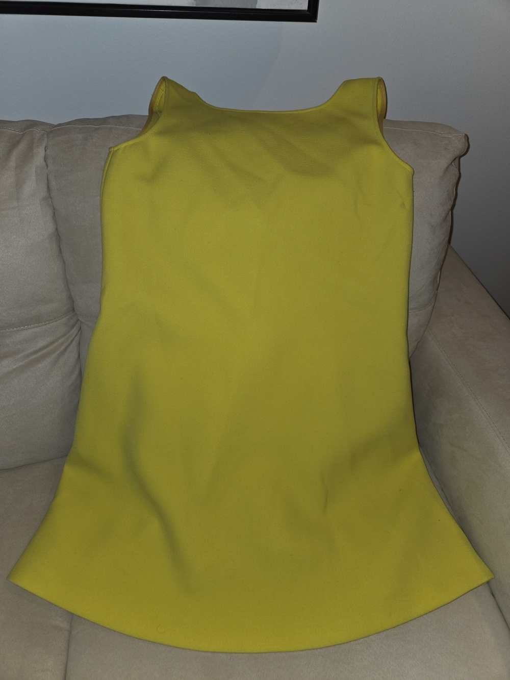 Sleeveless Yellow A-Line Women's Dress